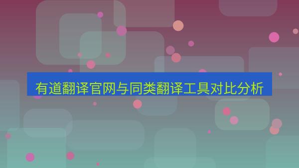 有道翻译官网与同类翻译工具对比分析