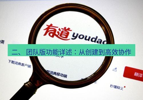有道翻译在线 二、 团队版功能详述：从创建到高效协作