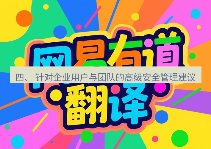 有道翻译在线 四、 针对企业用户与团队的高级安全管理建议