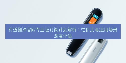 有道翻译在线 有道翻译官网专业版订阅计划解析：性价比与适用场景深度评估