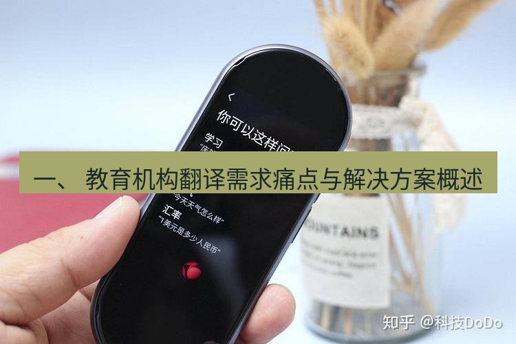 有道翻译在线 一、 教育机构翻译需求痛点与解决方案概述