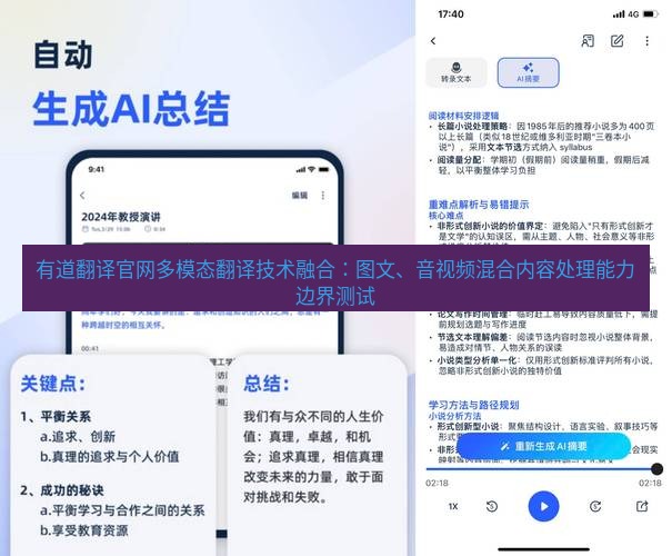 有道翻译在线 有道翻译官网多模态翻译技术融合：图文、音视频混合内容处理能力边界测试